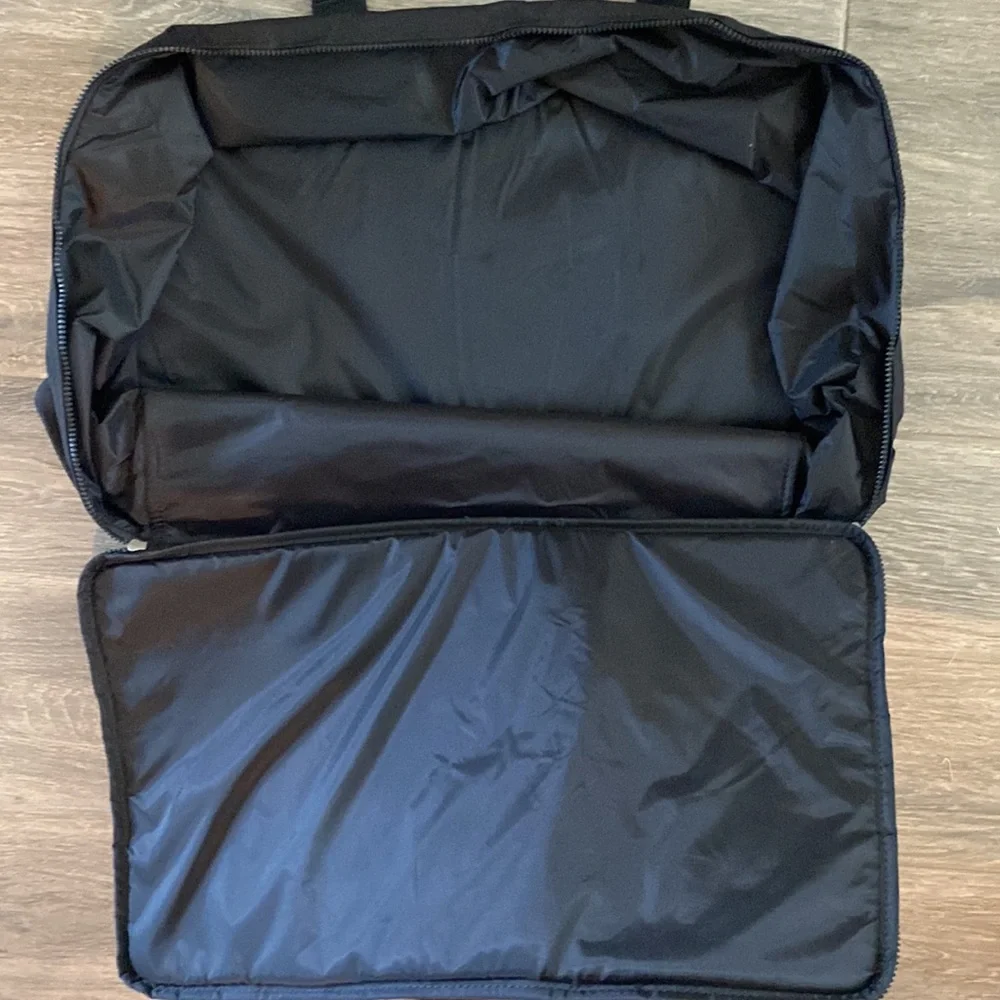 Harley Davidson Duffle Bag Leather Canvas Black Lightweight Carry On 22” approx.